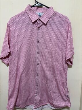 STONE ROSE Men’s Sailboat Print Short Sleeve Button-Up Shirt – Size XL